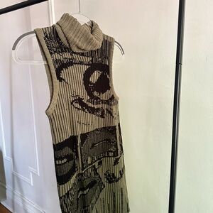 Urban Outfitters Graphic // Comic Sweater Mini Dress // Black and Green